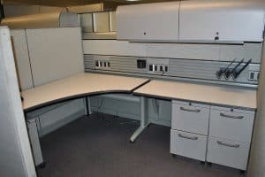 Complete white workstation, SW Office Furniture, Phoenix AZ